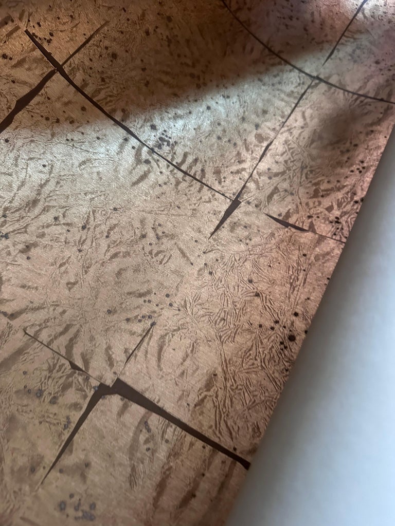 Oro Caldo Antiqued Gold Leaf Wallcovering, Winfield Designs, Gilded Age