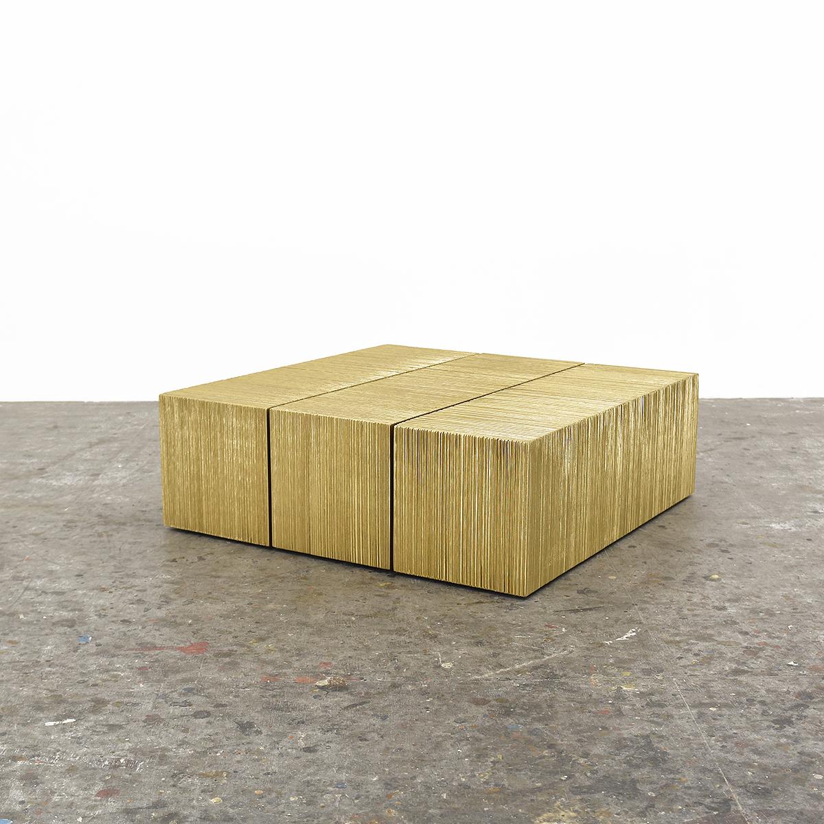 ORO - OT2 coffee table by John Eric Byers
ORO Collection
Dimensions: W91.5 x D91.5 x H30.5 cm
Materials: Maple Hardwood + Gold Metallic Lacquer 

Hand Shaped + Hand Textured + Hollow Core Stacked Lamination 

John Eric Byers creates