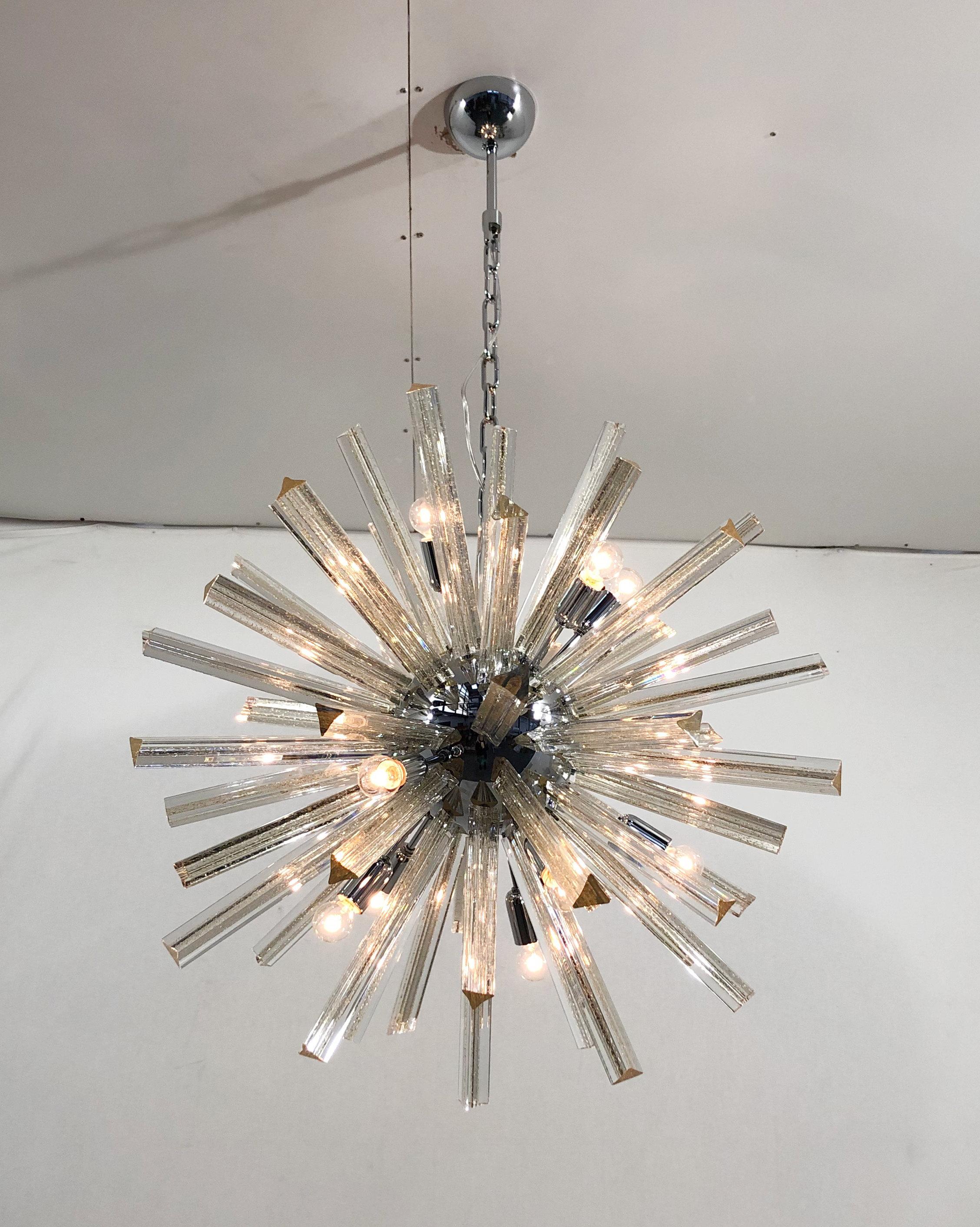 Murano Glass Oro Sputnik Chandelier by Fabio Ltd For Sale