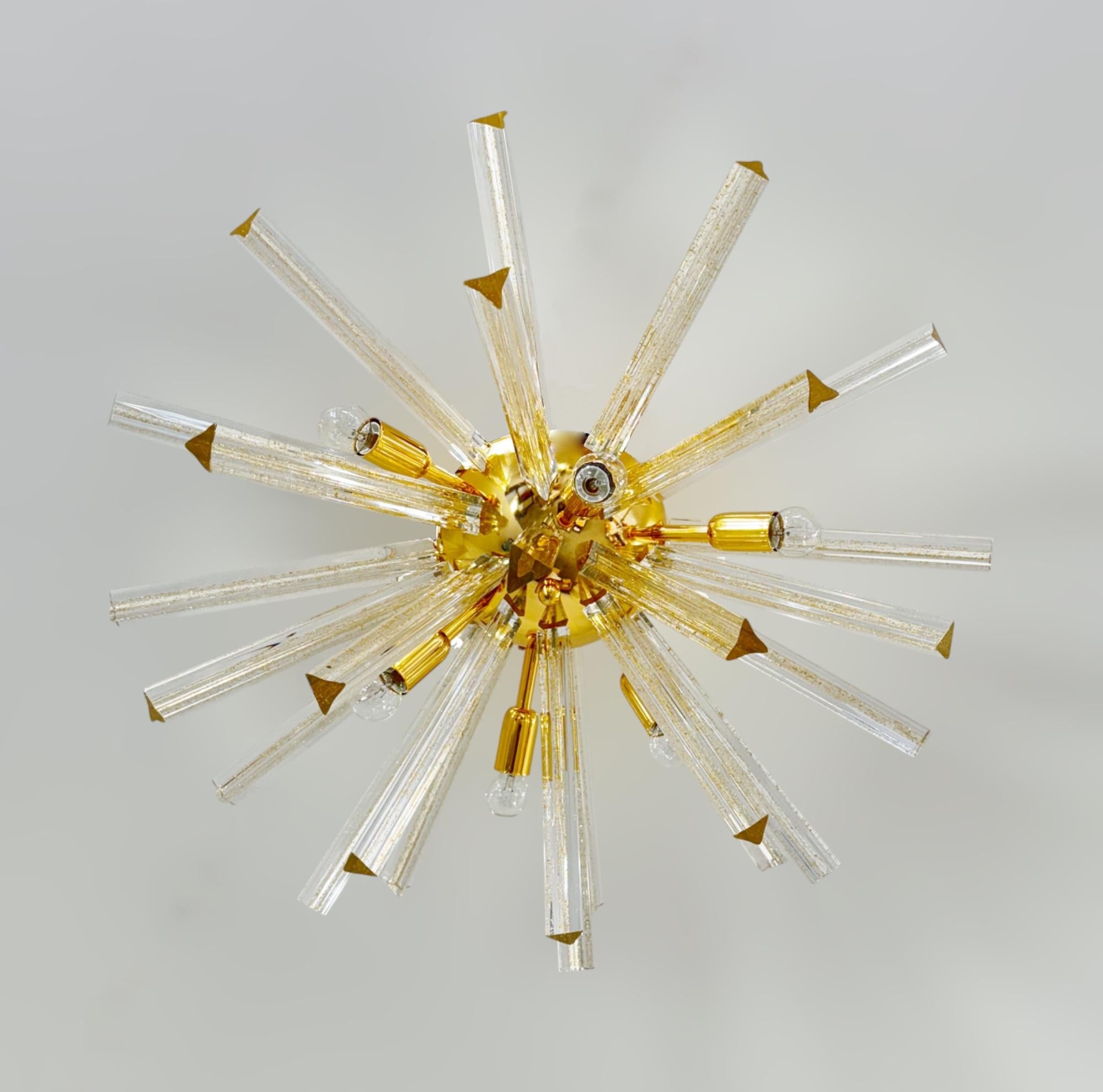 Italiano Oro Sputnik Flush Mount by Fabio Ltd in vendita