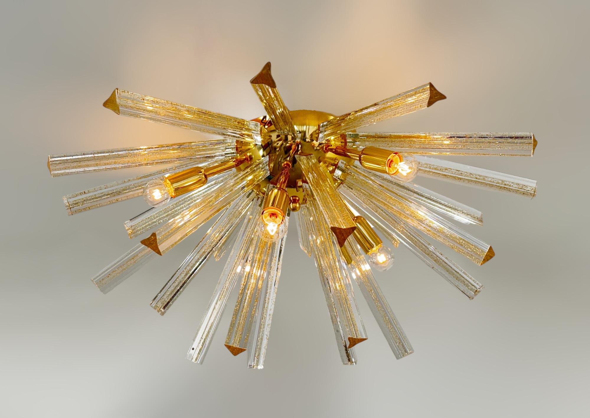 XXI secolo e contemporaneo Oro Sputnik Flush Mount by Fabio Ltd in vendita