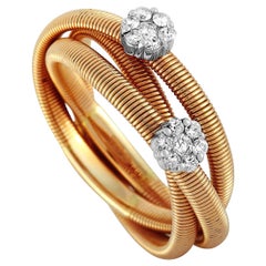 Oro Trend 18 Karat Rose and White Gold 0.22 Carat Diamond Ring