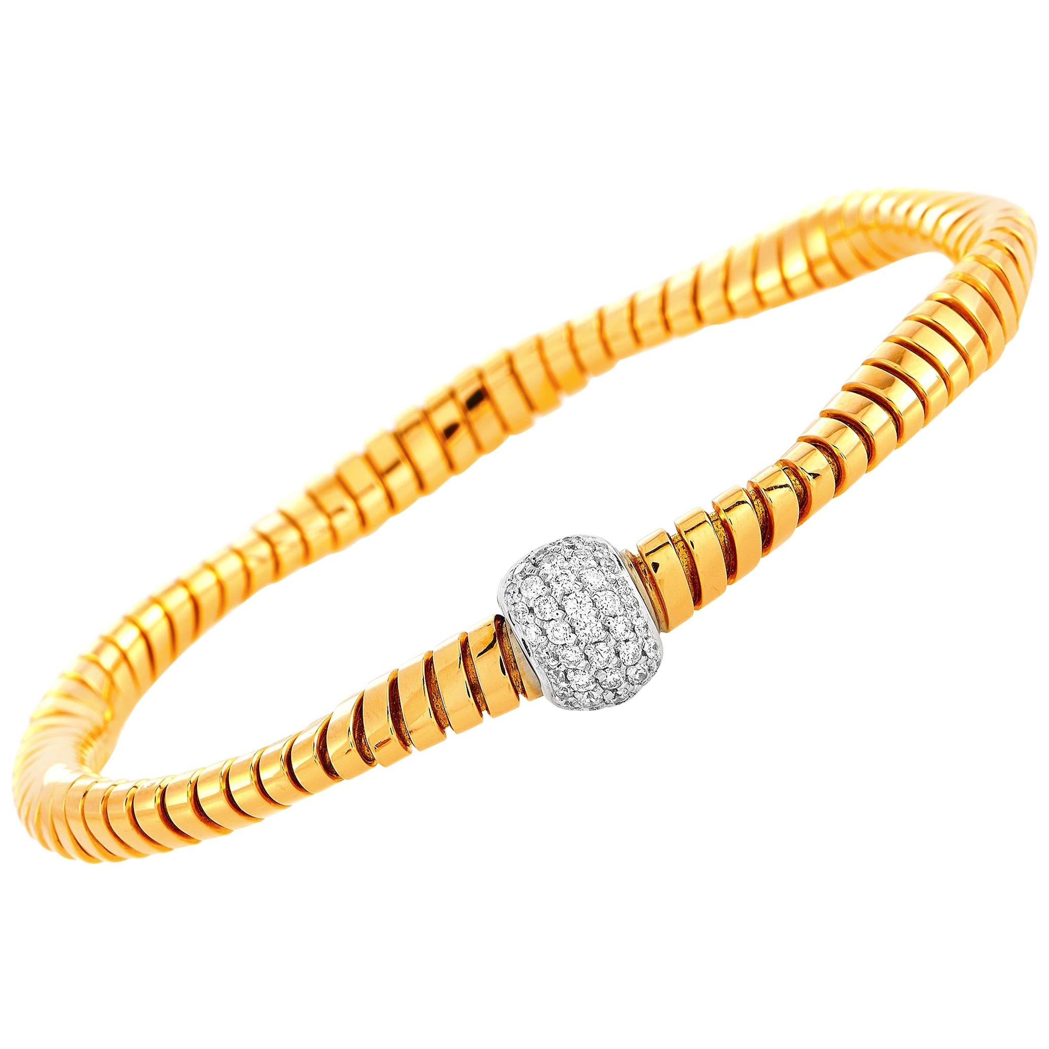 Oro Trend 18 Karat Rose Gold 0.39 Carat Diamond Bracelet