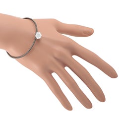 Oro Trend 18 Karat White Gold 0.22 Carat Diamond Bracelet