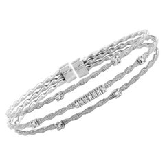 Oro Trend 18 Karat White Gold 0.30 Carat Diamond Bracelet