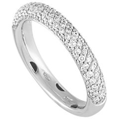 Oro Trend 18 Karat White Gold 0.69 Carat Diamond Ring