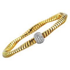 Oro Trend 18 Karat Yellow Gold 0.39 Carat Diamond Bracelet