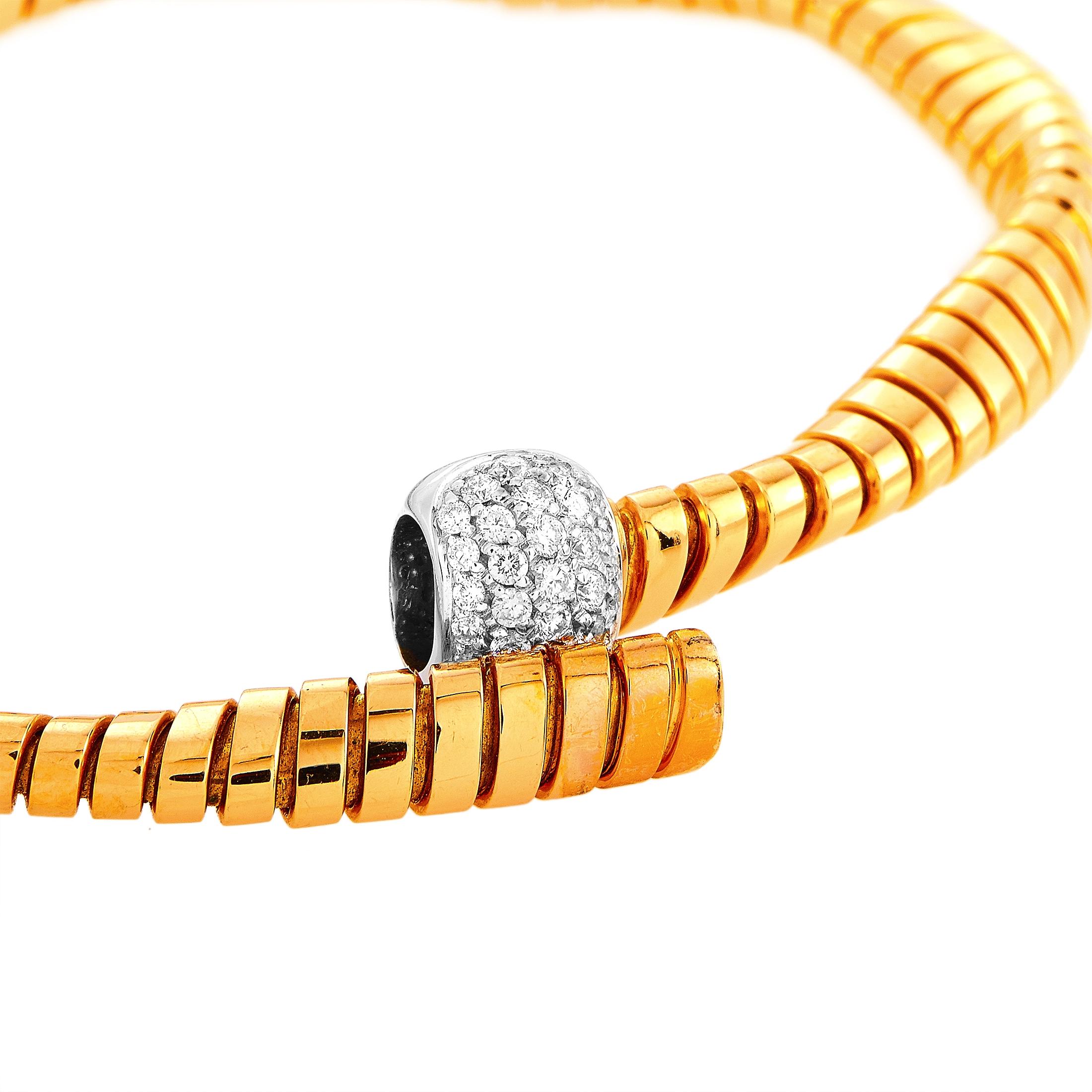Women's Oro Trend 18 Karat Rose Gold 0.39 Carat Diamond Bracelet
