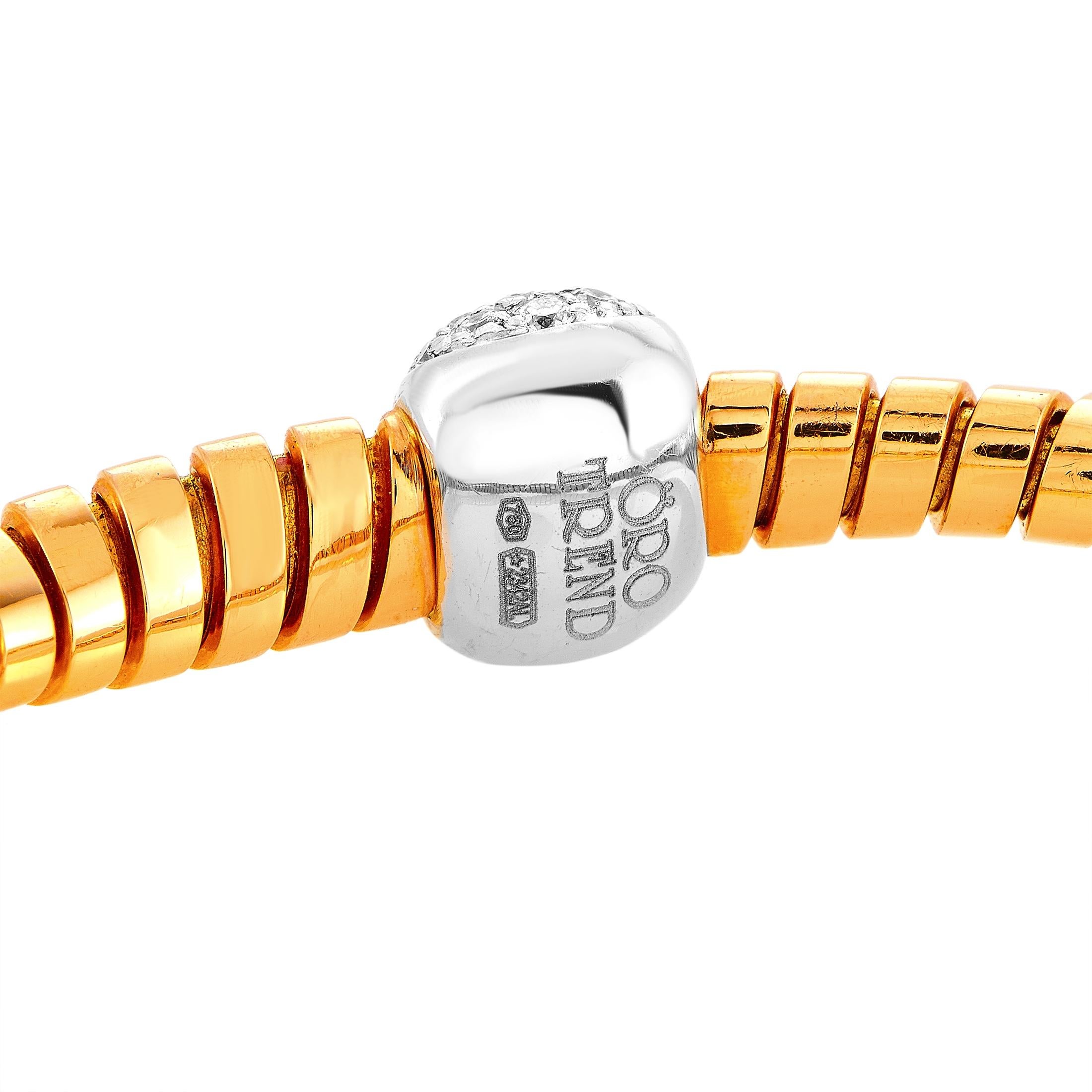 Oro Trend 18 Karat Rose Gold 0.39 Carat Diamond Bracelet 1