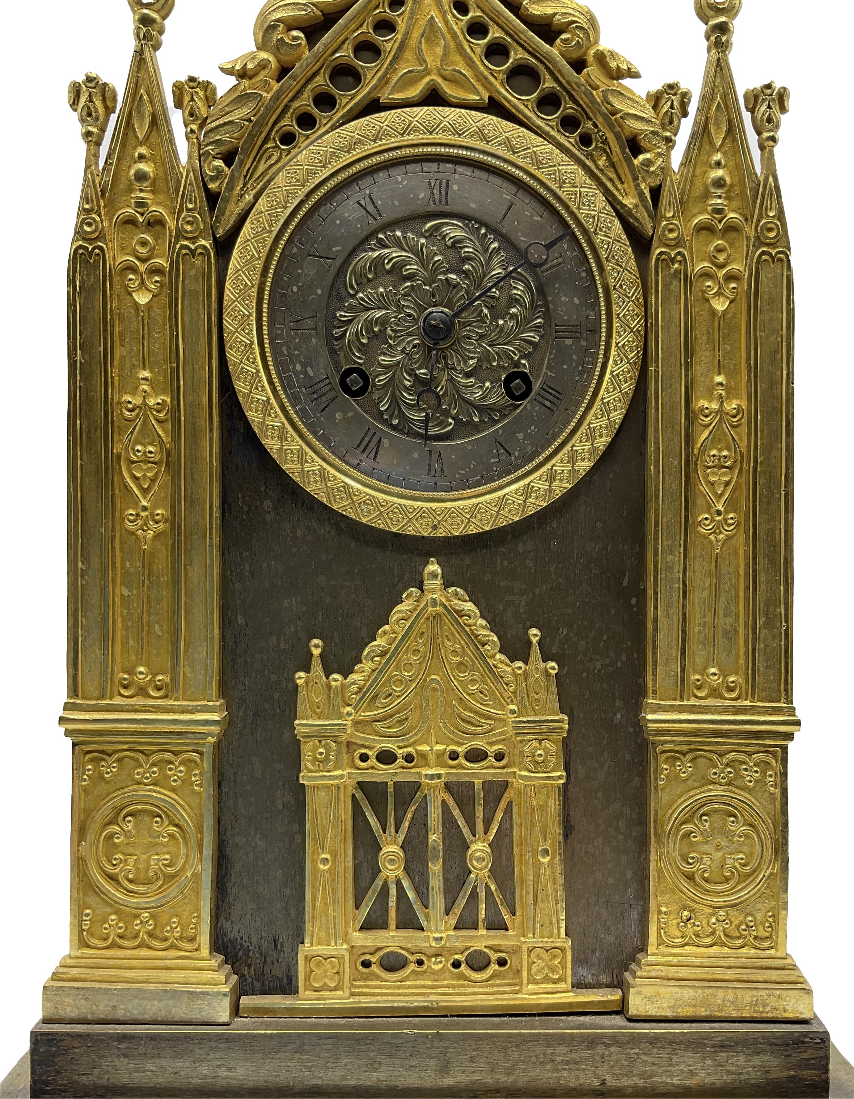 French Cathedral clock, France, 19th century For Sale