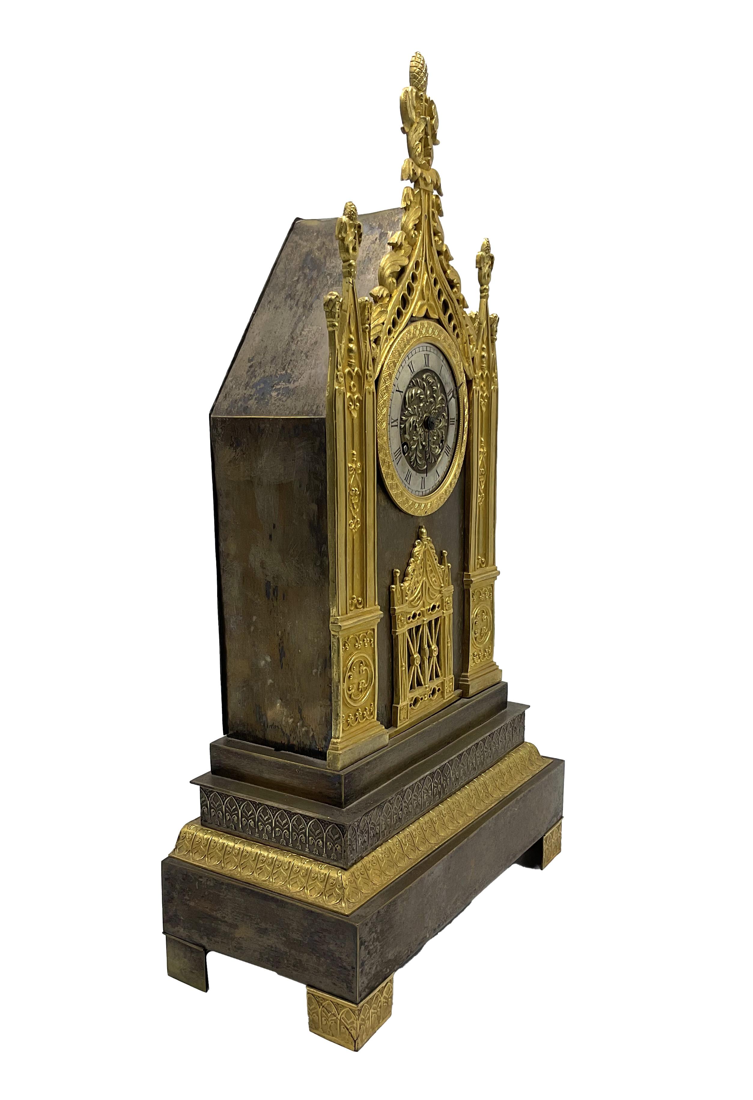19th Century Cathedral clock, France, 19th century For Sale