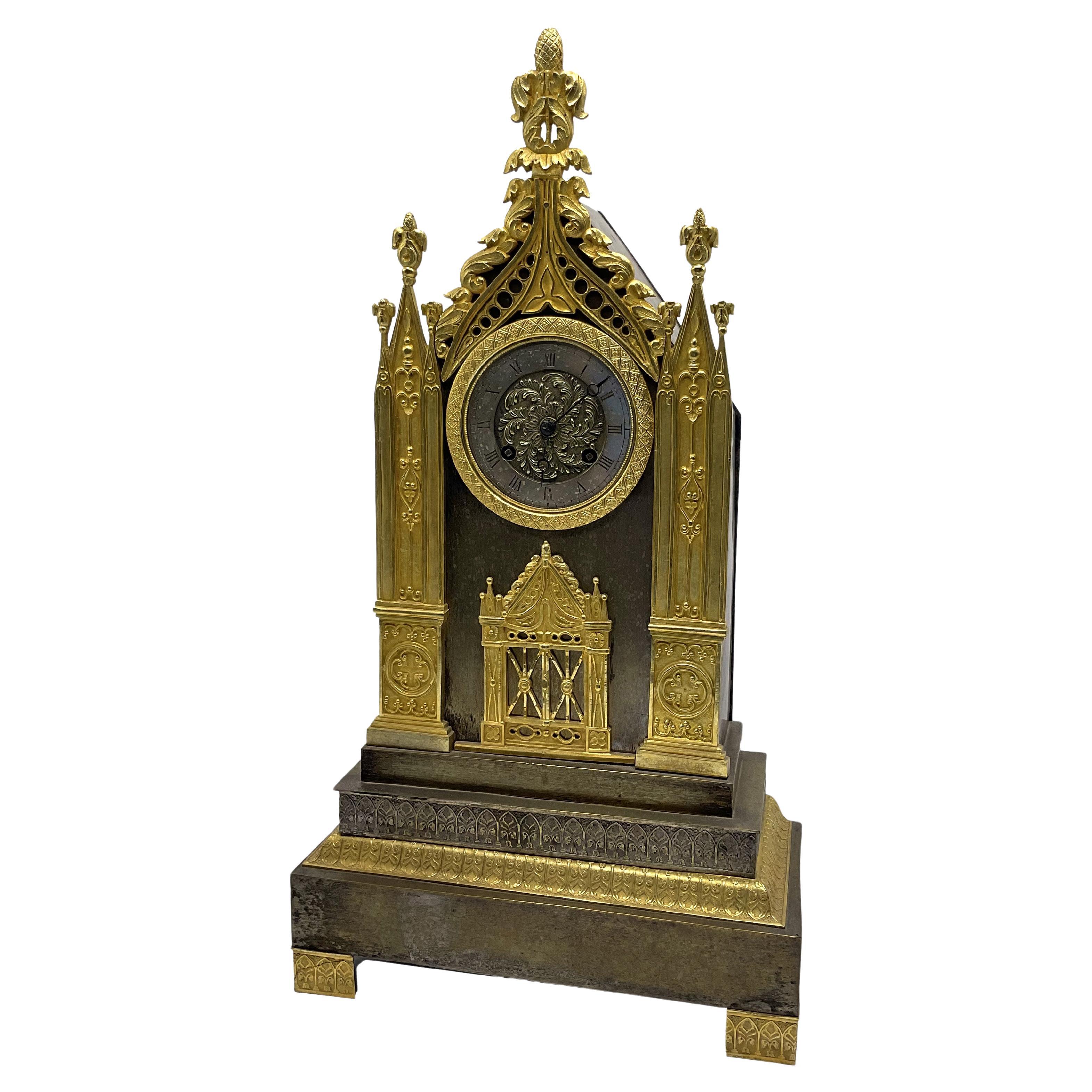 Cathedral clock, France, 19th century For Sale