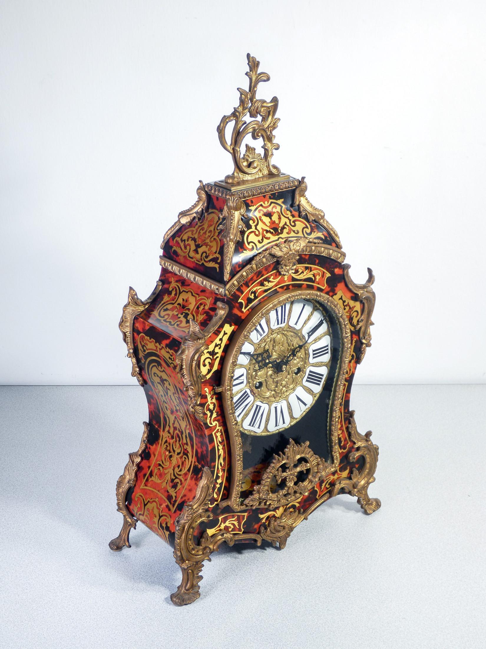 Louis XIV style Boulle pendulum clock, FHS Franz Hermle Sohn movement 7