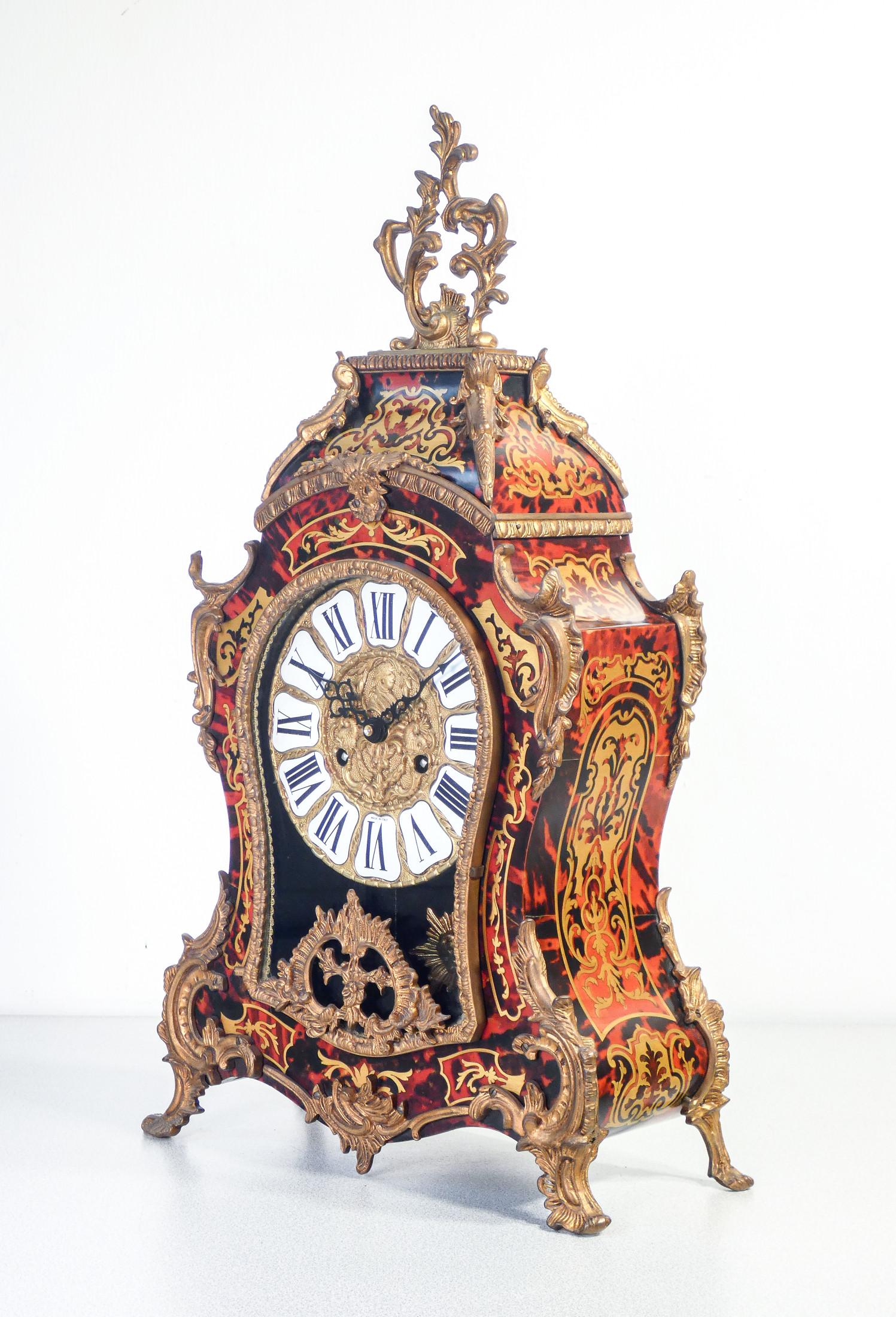 Italian Louis XIV style Boulle pendulum clock, FHS Franz Hermle Sohn movement