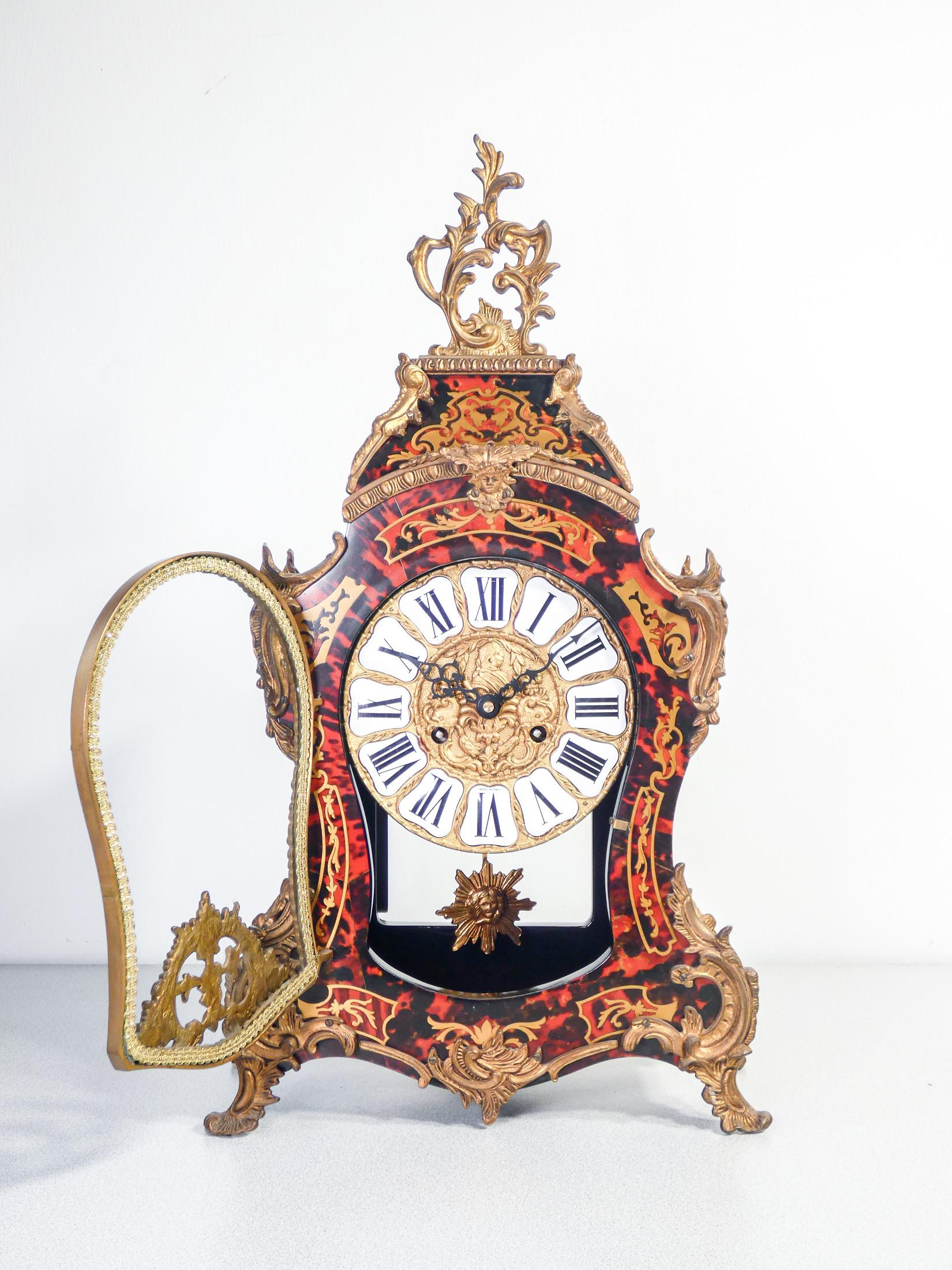 Louis XIV style Boulle pendulum clock, FHS Franz Hermle Sohn movement In Good Condition In Torino, IT