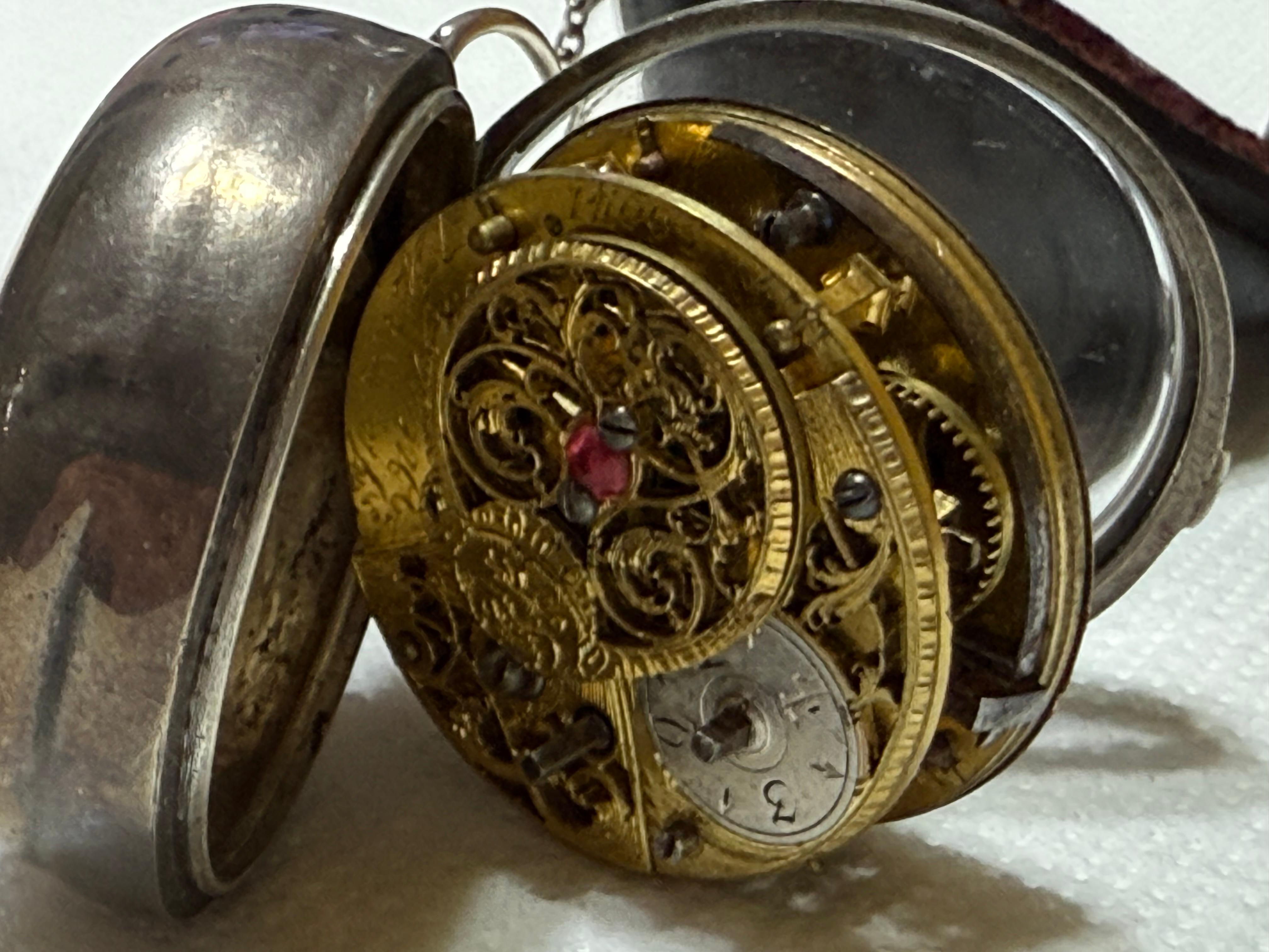 Horloge de voyage en argent 1700 Jean et Michel Vieusseux en vente 1
