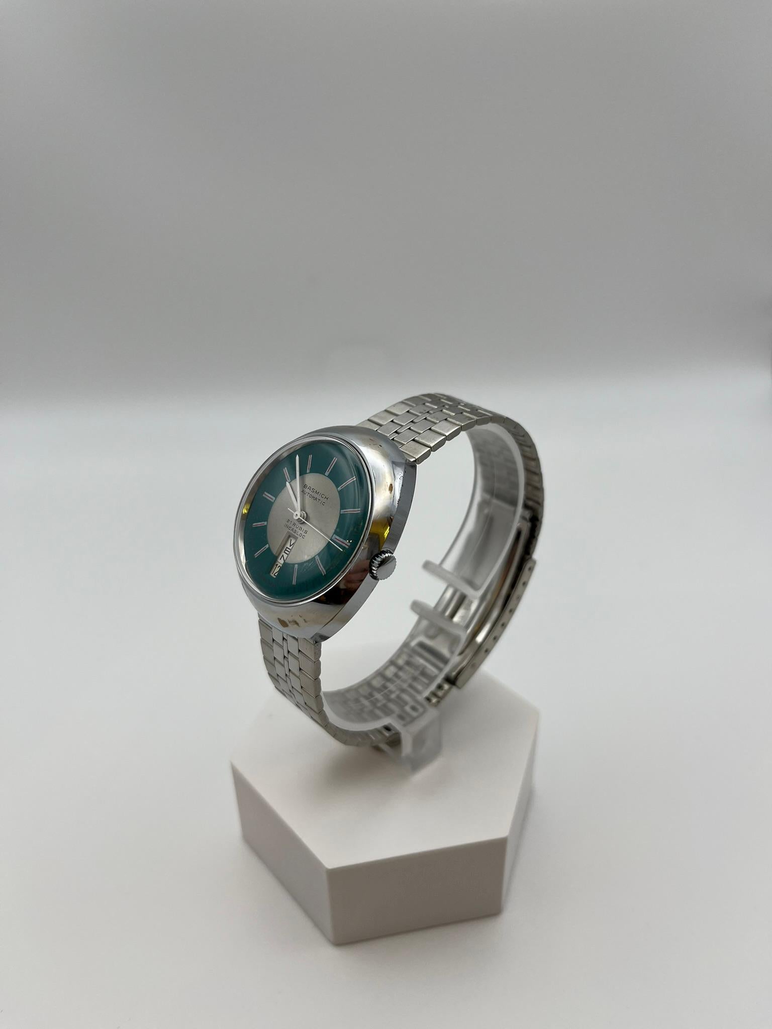 Reloj automático Basmich de los años 70 21 Rubins Incabloc en venta 5