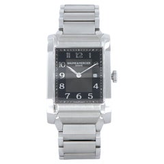 Baume Mercier Hampton quartz steel watch new MOA10021