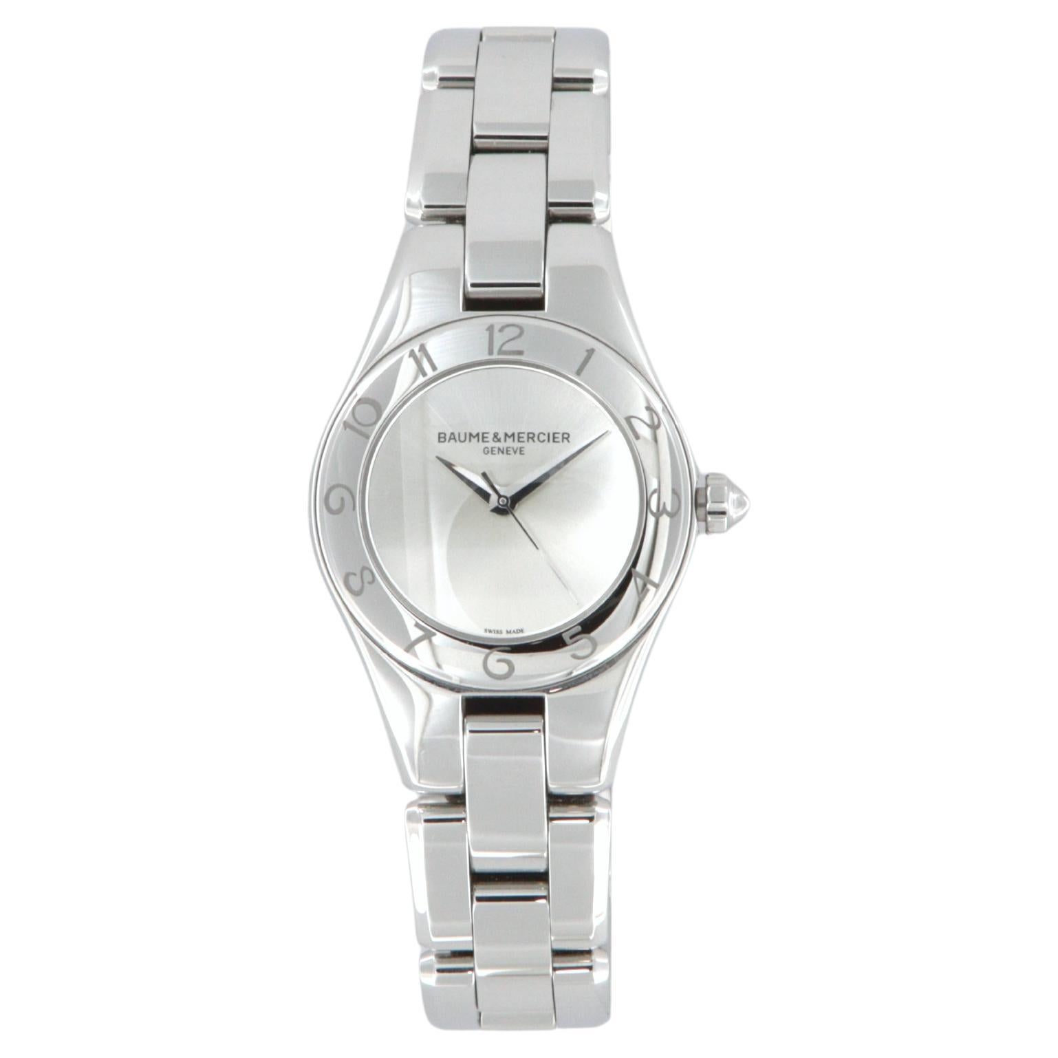 Baume Mercier Linea montre à quartz en acier neuve MOA10138