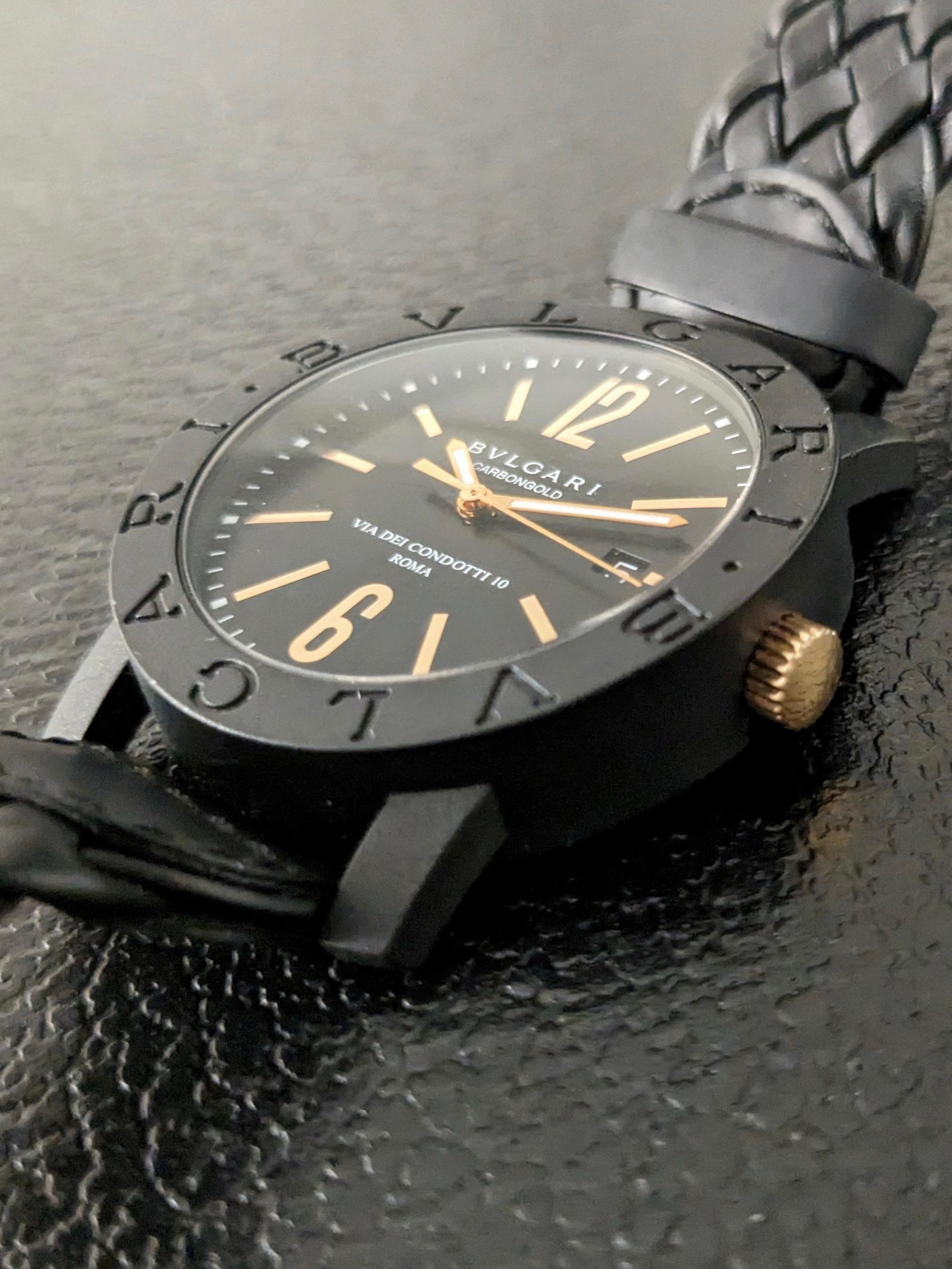 bvlgari carbon gold watch