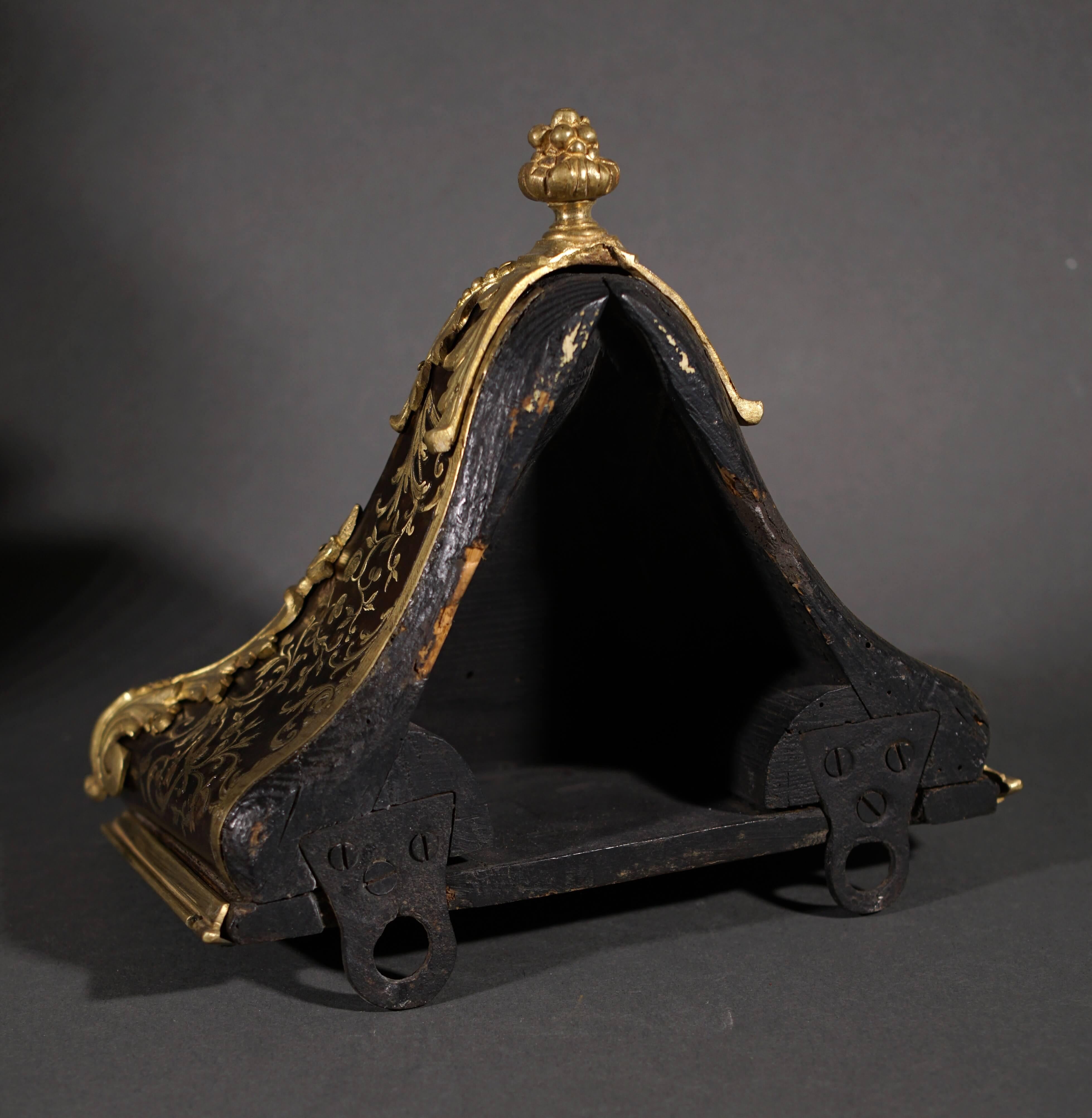 Cartel clock Marqueterie Boulle Regency era 18th century Fiacre à Paris For Sale 3