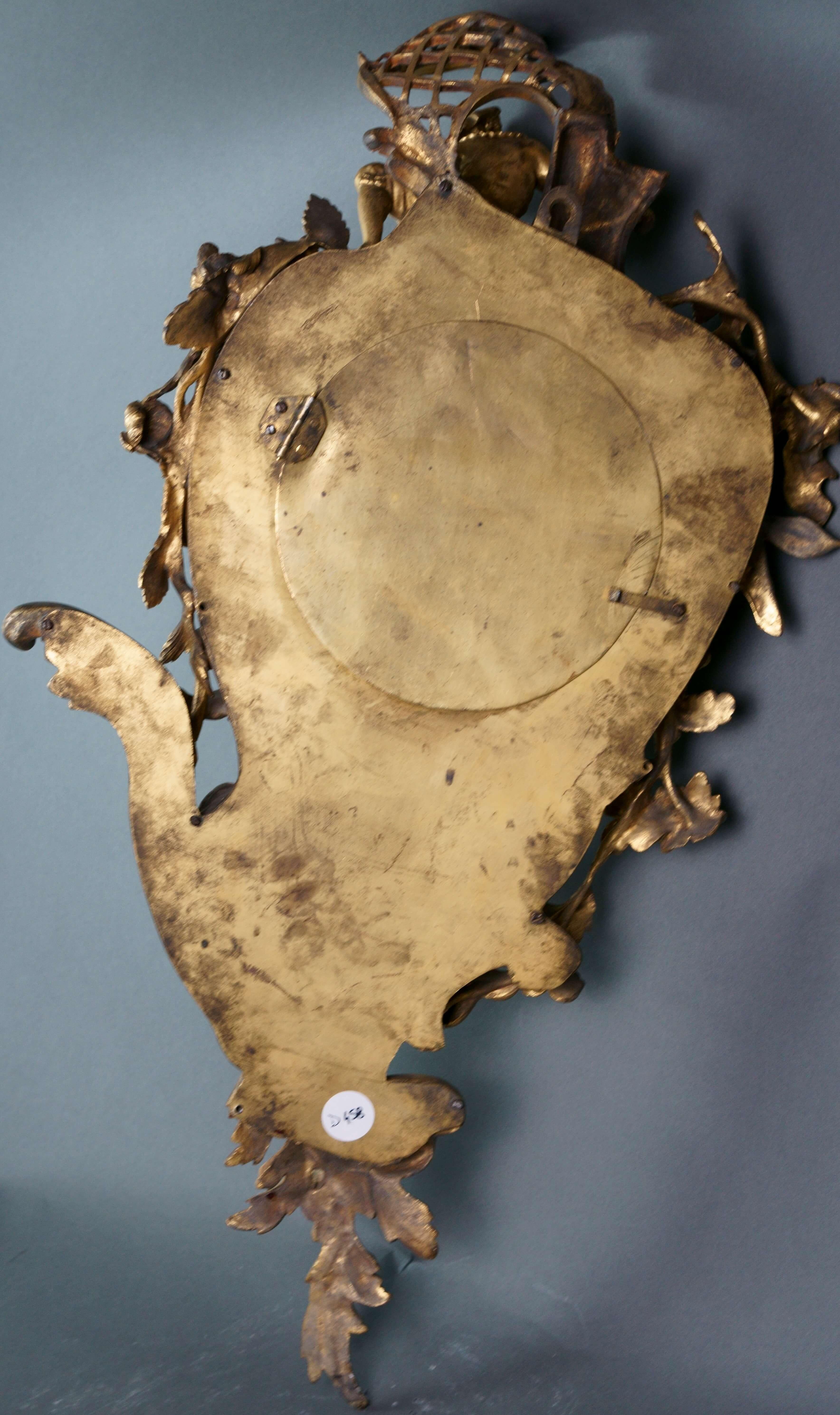 Cartel Rocaille Bronze Gilt Ormolu Clock by Nicolas de Launay 18th century For Sale 2