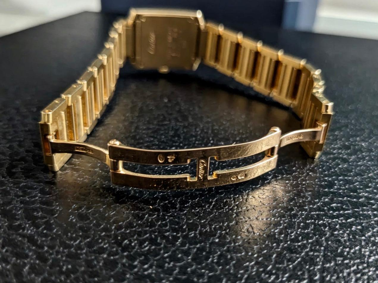 Cartier Tank Francaise Modell Uhr in 18k Gelbgold Referenz 2385 im Angebot 2