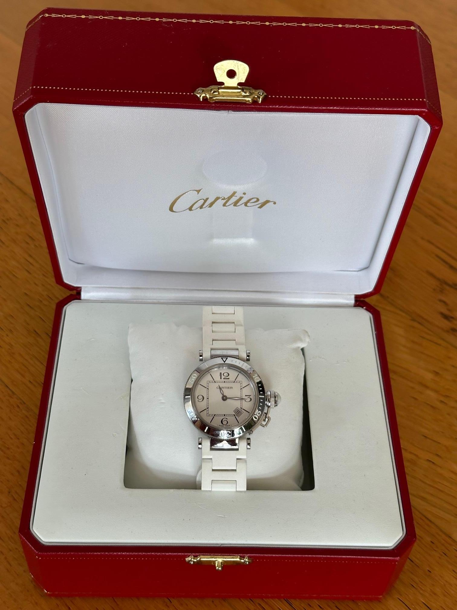 Cartier Pasha Seatimer Lady watch 33 mm W3140002 VPEMNE never worn For Sale 6
