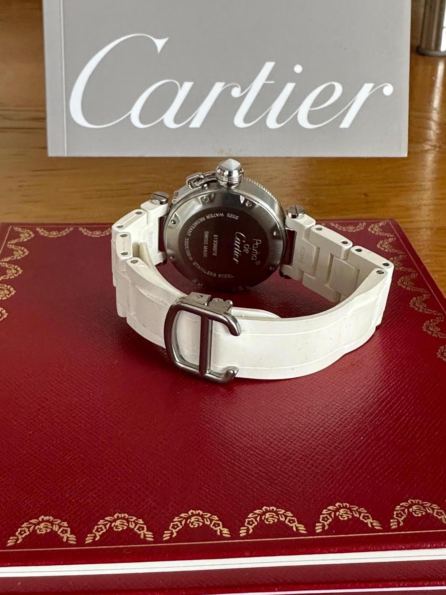 Cartier Pasha Seatimer Lady watch 33 mm W3140002 VPEMNE never worn In Excellent Condition For Sale In Pescara, IT
