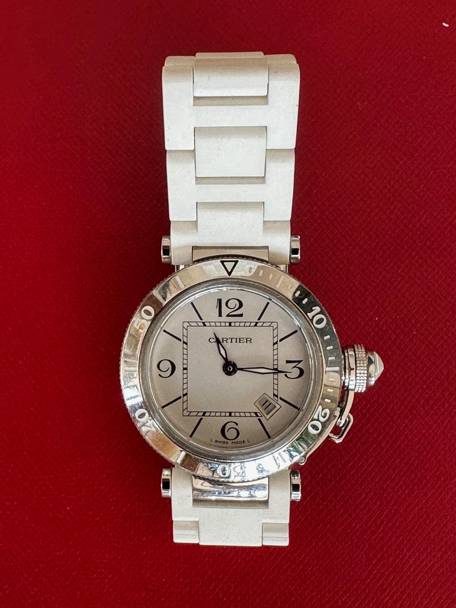 Cartier Pasha Seatimer Lady watch 33 mm W3140002 VPEMNE never worn For Sale 3