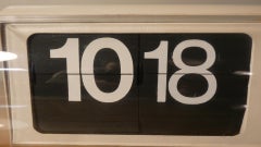 Cifra 6 Palette clock by Gino Valle for Solari, Udine, 1960s