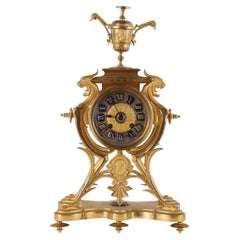 Gilded Bronze France Third Quarter Nineteenth Century Standing Clock