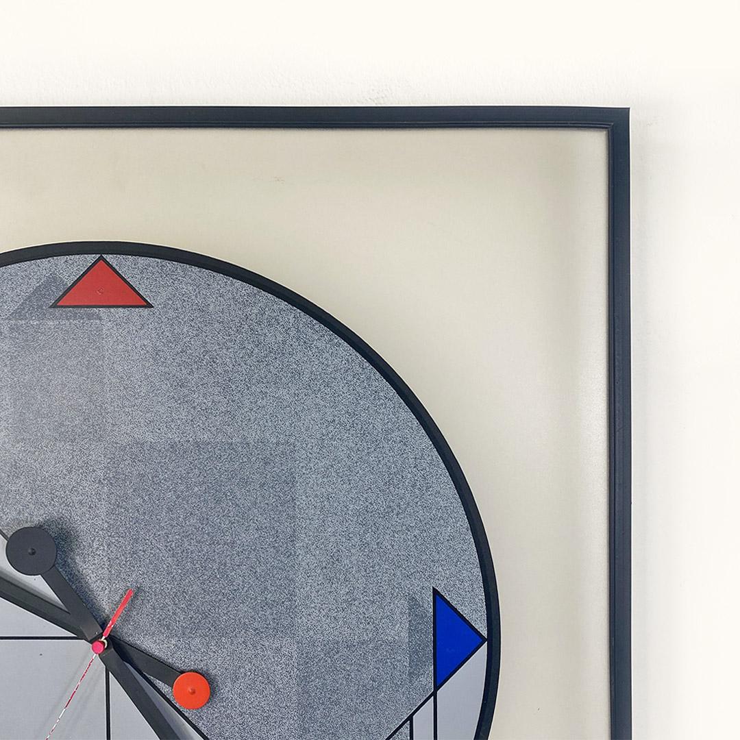 Orologio da parete con disegno grafico di Kurt B. Delbanco per Morphos 1980 ca. For Sale 5