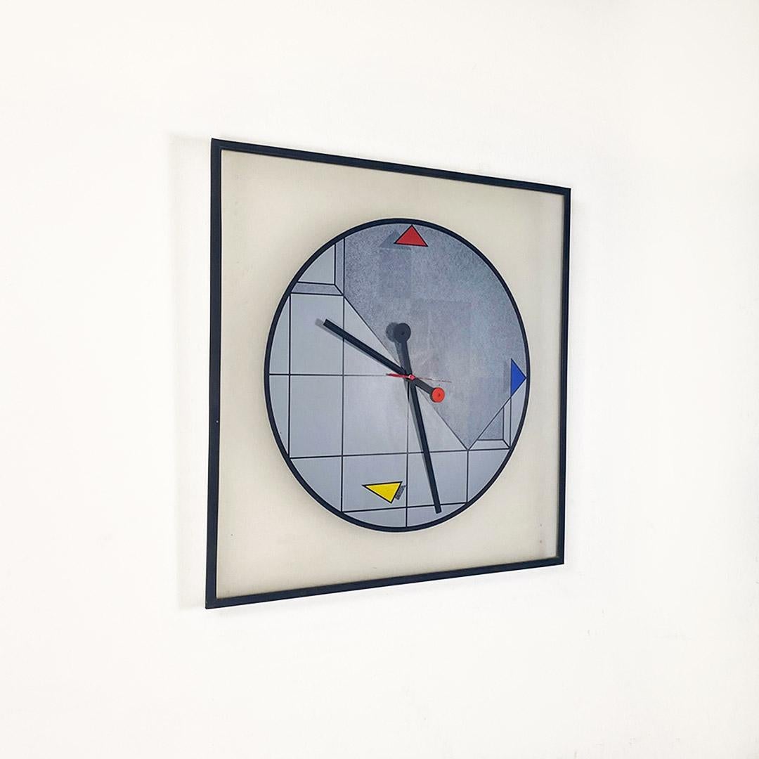Orologio da parete con disegno grafico di Kurt B. Delbanco per Morphos 1980 ca. (Moderne) im Angebot