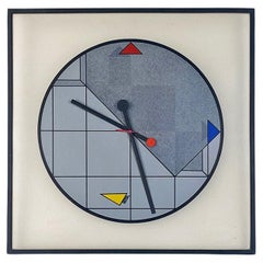 Wall clock with graphic design by Kurt B. Delbanco for Morphos ca. 1980.