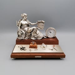 Desk clock Goddess Fortuna "medicine" with miniature doctor's tools