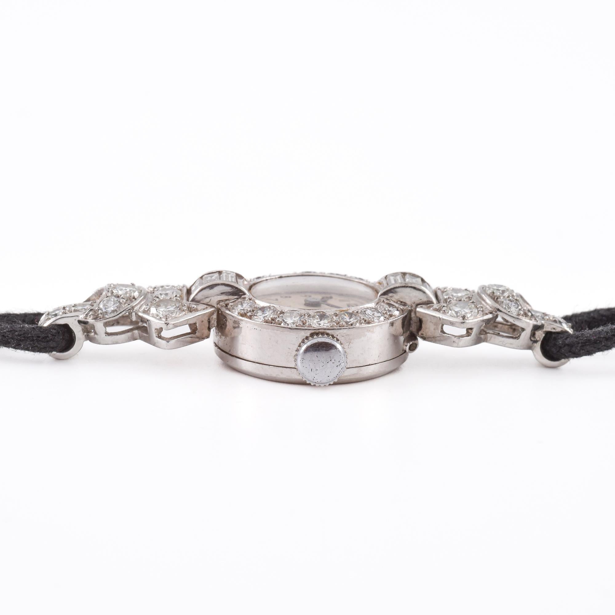 Abenduhr aus Weißgold mit Diamanten im Angebot 4