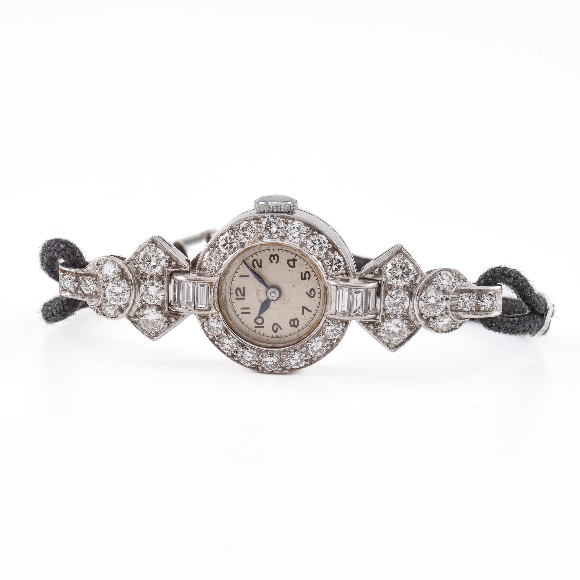Abenduhr aus Weißgold mit Diamanten im Zustand „Gut“ im Angebot in Bologna, IT