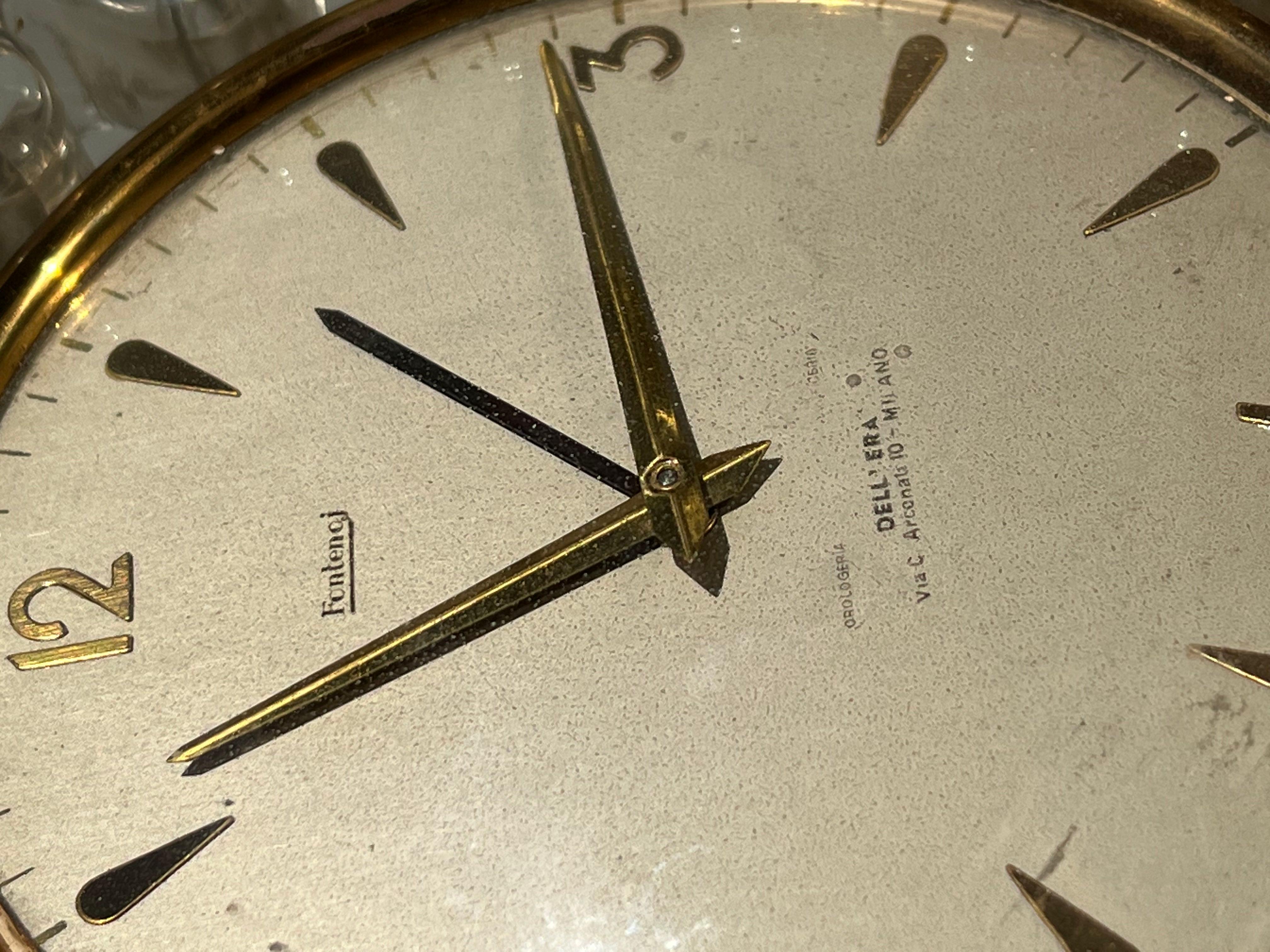 Orologio Da Tavola Anni 50, Design, Vetro Di Murano, Vintage For Sale 4