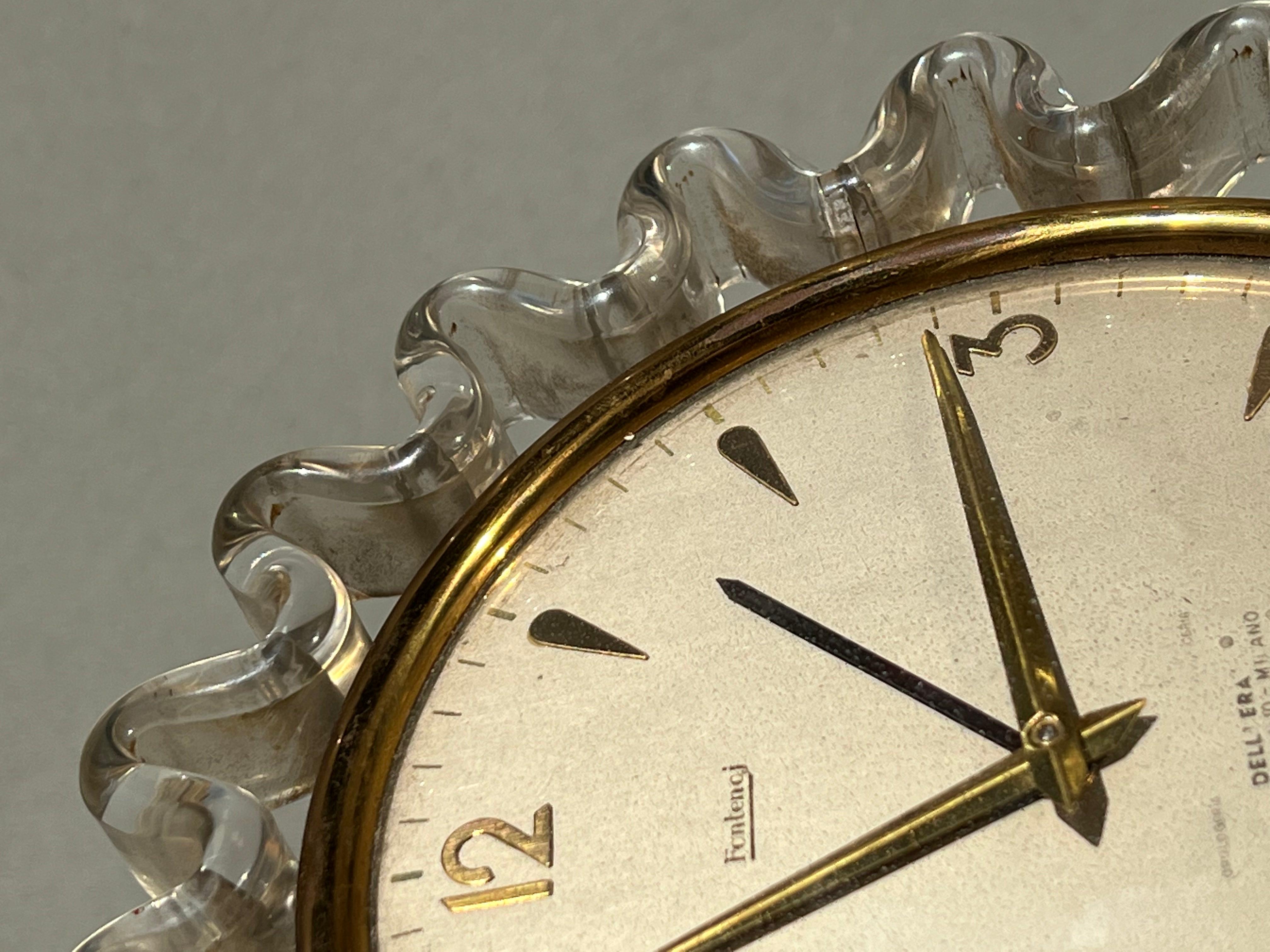 Orologio da tavola Anni 50 – Design – vetro di murano – Vintage  im Angebot 5
