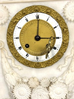 Alabaster table clock, first half of the 19th century, France