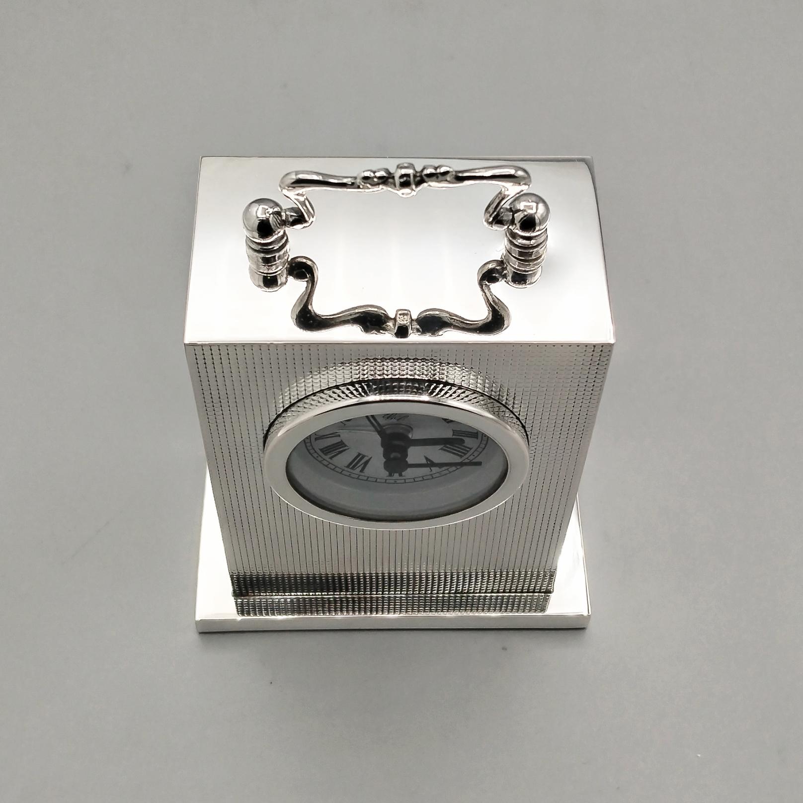 Silver table clock 800 For Sale 3
