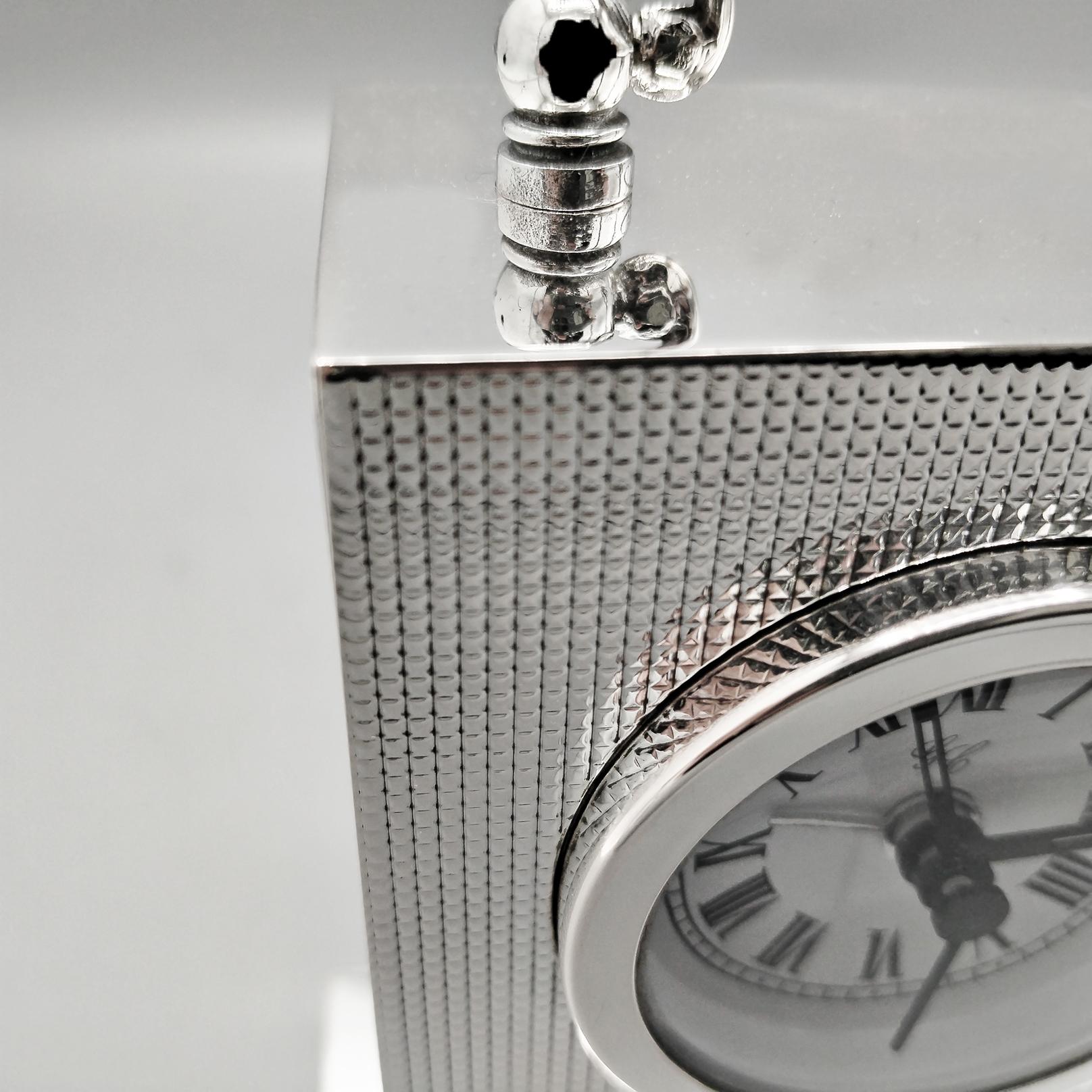 Silver table clock 800 For Sale 5