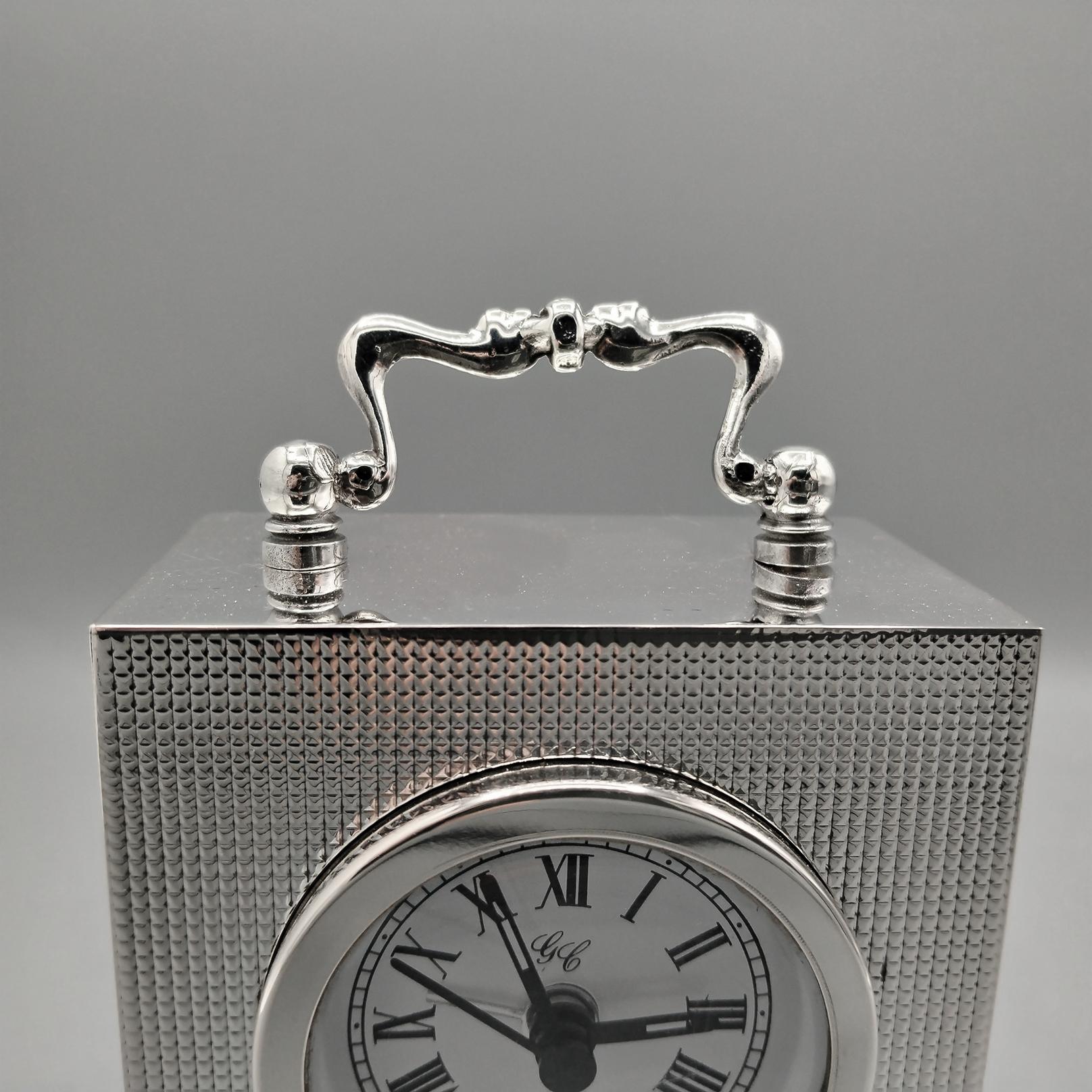 Silver table clock 800 For Sale 1
