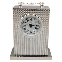 Reloj de sobremesa de plata 800