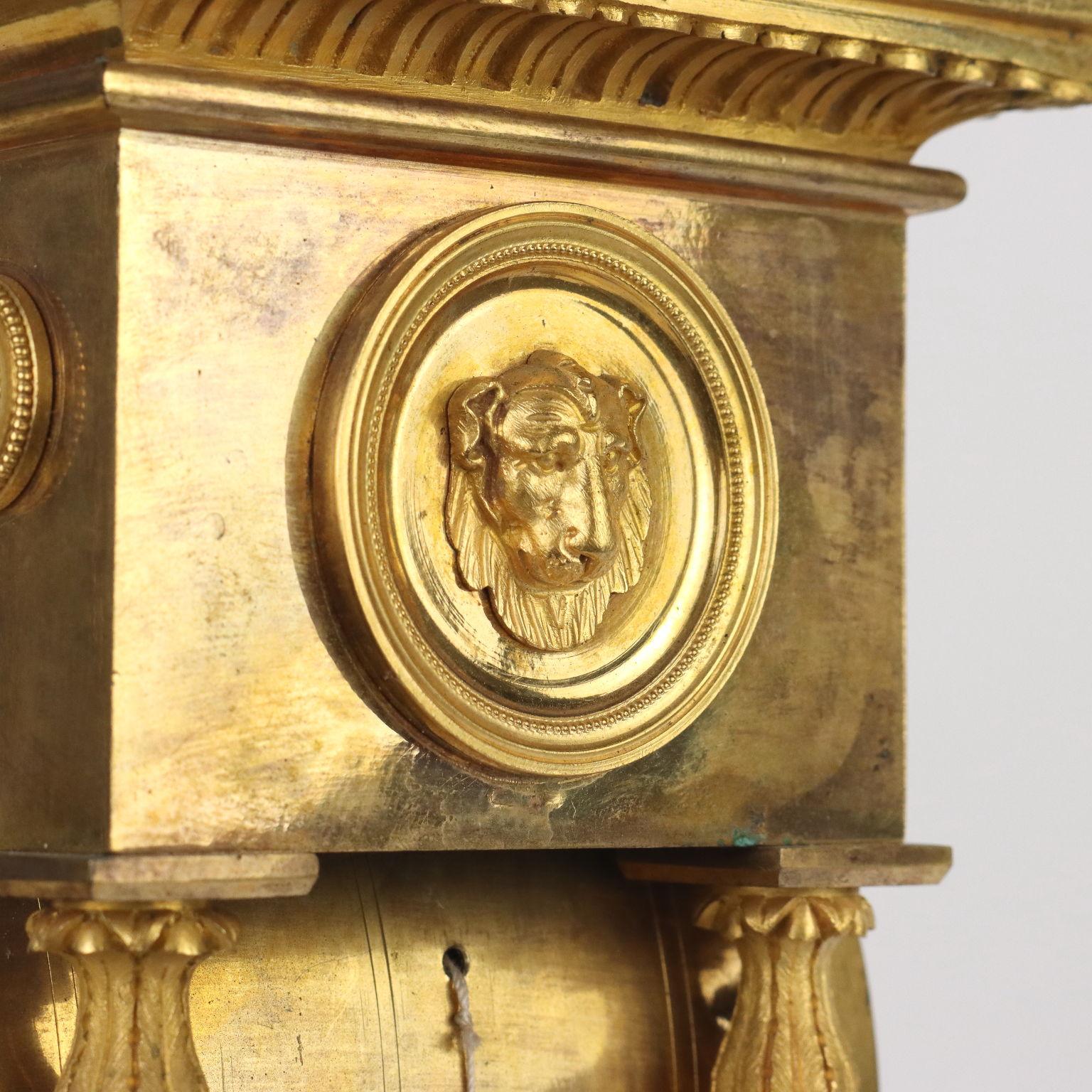 Robert & Courvoisier Gilded Bronze Table Clock France Early 19th Cent For Sale 4