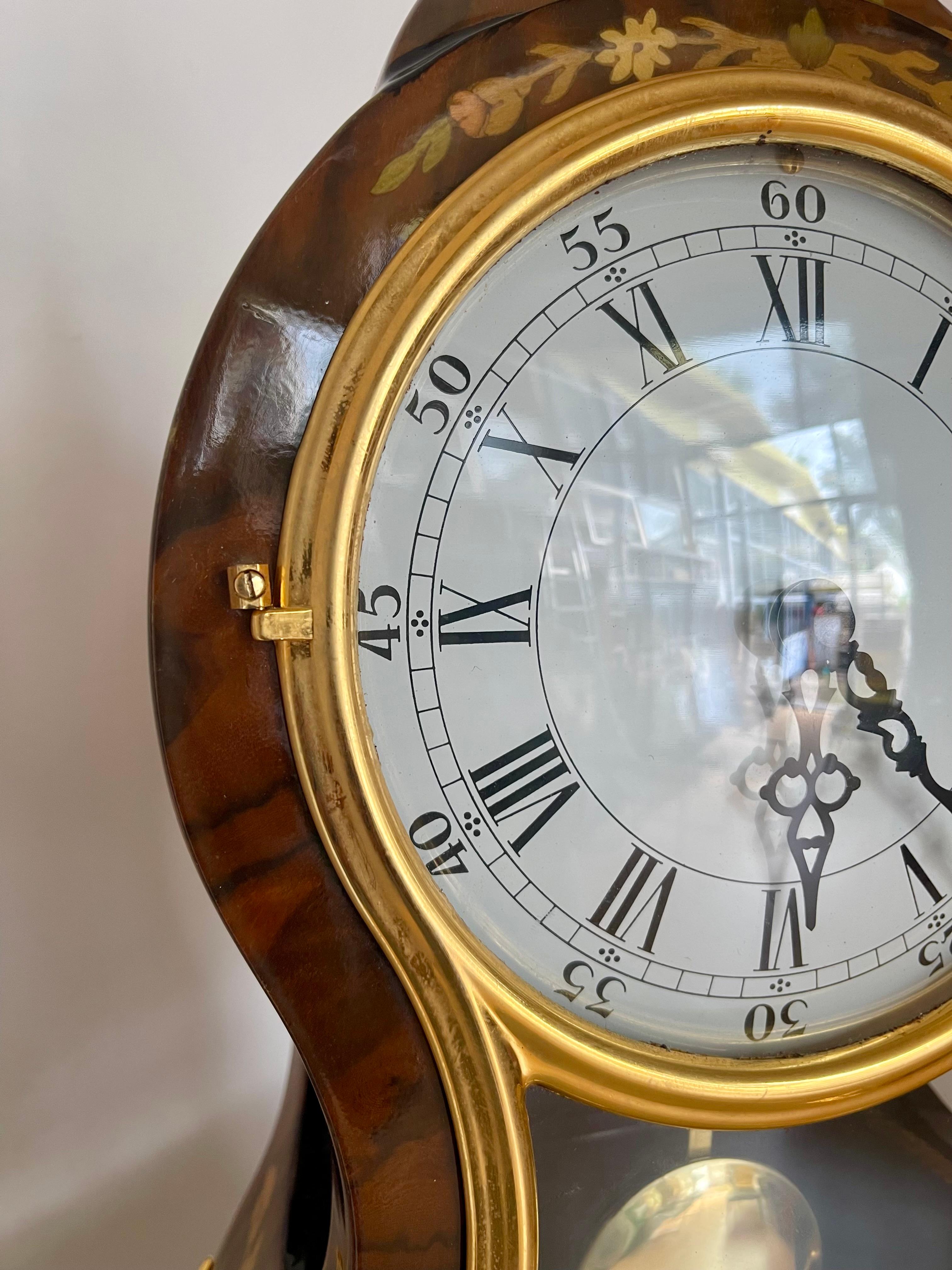 Battery operated French style wooden desk clock 1990s New For Sale 4