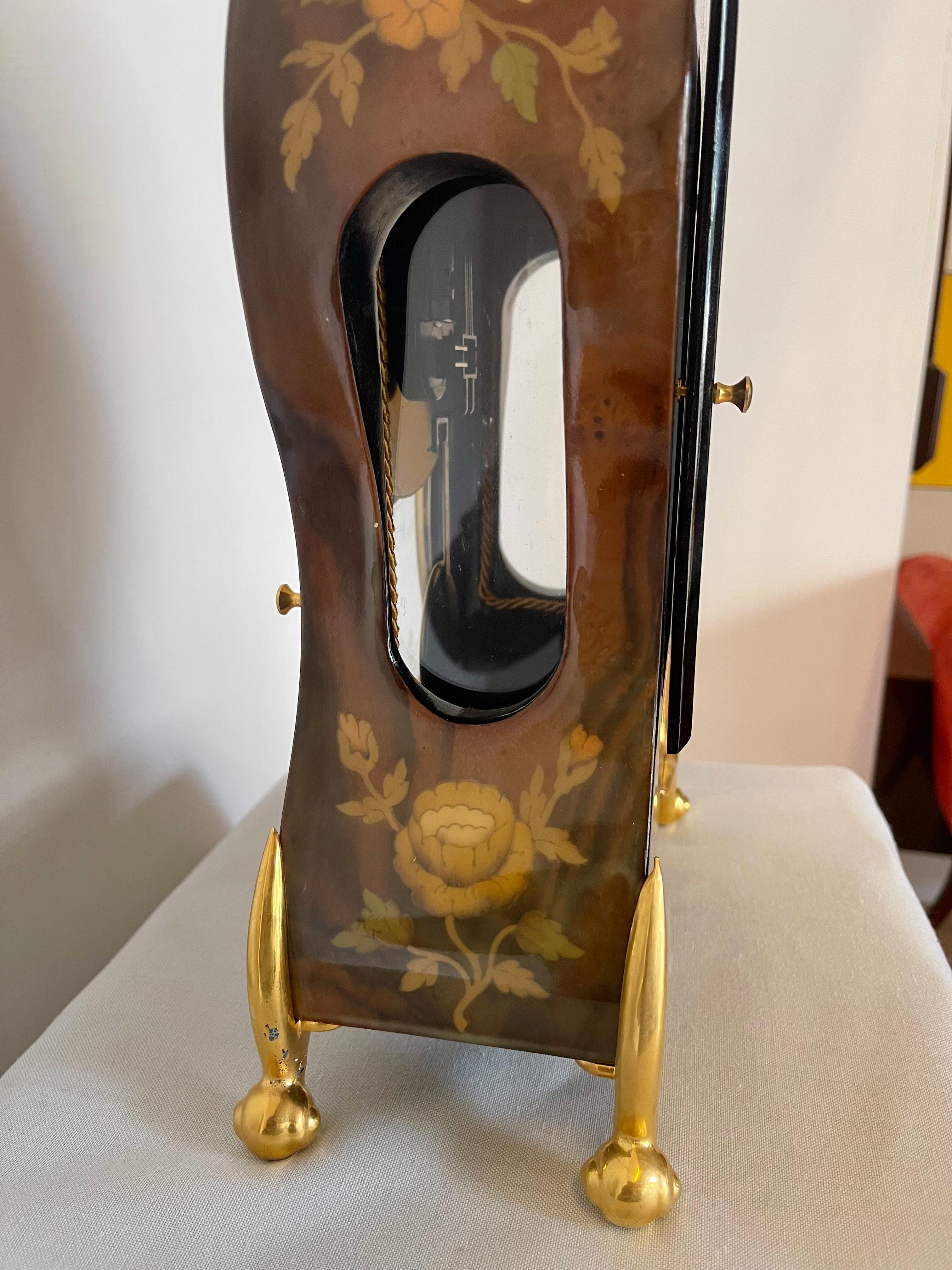Battery operated French style wooden desk clock 1990s New For Sale 2