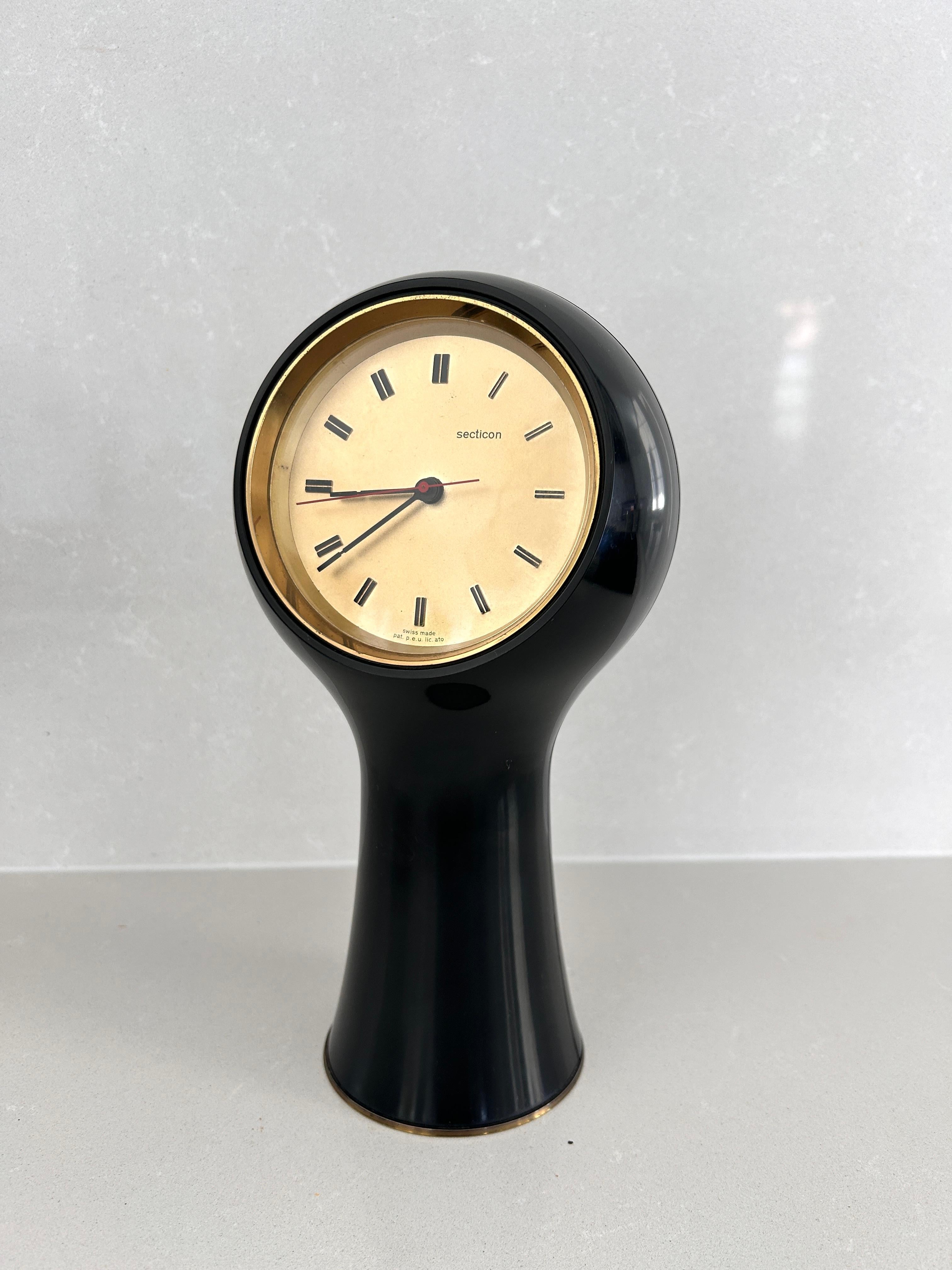 Swiss Orologio da tavolo Secticon by Angelo Mangiarotti in vendita