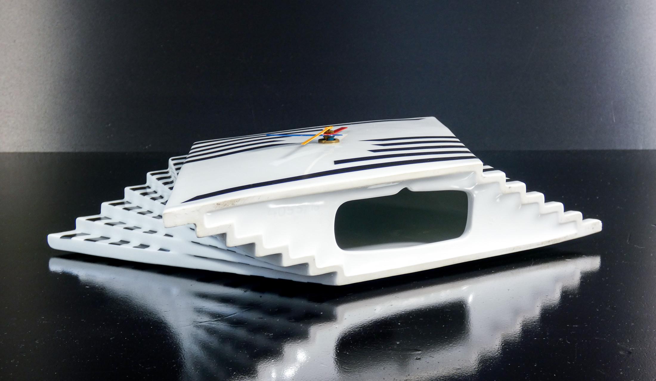 Time Stripes Tischuhr, Design Marcello MORANDINI für ROSENTHAL. 1980s im Angebot 4